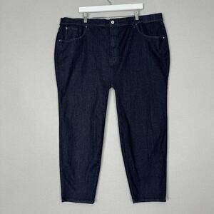 Sene Womens Jeans 44x25 Blue Japanese Denim Custom‎ Made Tapered Dark Wash Crop